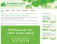 Tablet Screenshot of hydraulicsaustralia.com.au